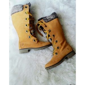 Faux Fur Timberland boots